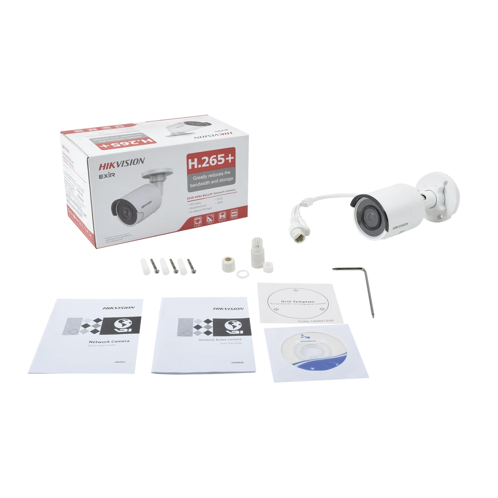 MINI BALA IP 4 MEGAPIXEL / 30 MTS IR EXIR / EXTERIOR IP67 / LENTE 2.8 MM / WDR / POE-Cámaras IP-HIKVISION-Bsai Seguridad & Controles