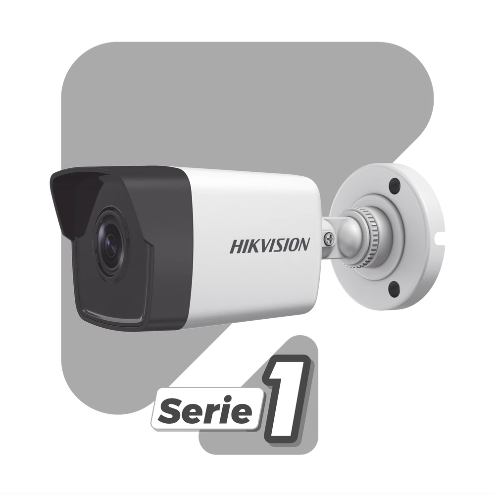 BALA IP 4 MEGAPIXEL / LENTE 2.8 MM / 30 MTS IR / WDR 120 DB / EXTERIOR IP67 / HIK-CONNECT P2P / H.265+ / POE-Cámaras IP-HIKVISION-Bsai Seguridad & Controles