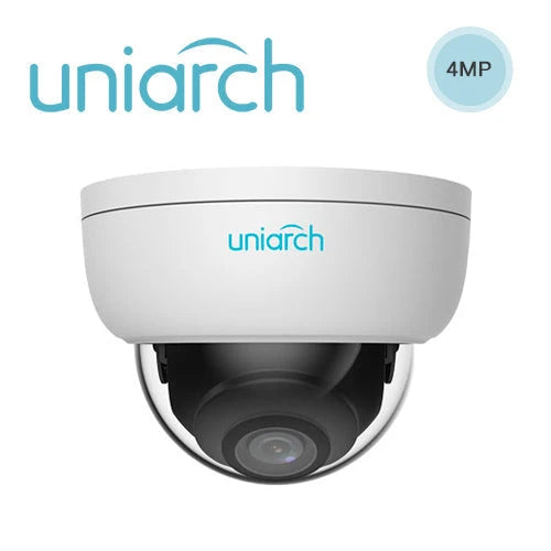 CAMARA IP DOMO IPC-D124-PF28 UNIARCH BY UNV 4MP/ ULTRA265/ LENTE 2.8MM / IP67 / DWDR / DIGITAL DEFOG / 30 MTS IR / IK10 / POE + 12VDC-Cámaras IP-UNIARCH BY UNV-IPC-D124-PF28-Bsai Seguridad & Controles