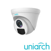 CAMARA IP TURRET IPC-T124-APF28 UNIARCH BY UNV/ 4MP/ ULTRA265/ LENTE 2.8MM / IP67 / DWDR / MIC INCLUIDO / DIGITAL DEFOG / 30 MTS IR / POE + 12VDC-Cámaras IP-UNIARCH BY UNV-Bsai Seguridad & Controles