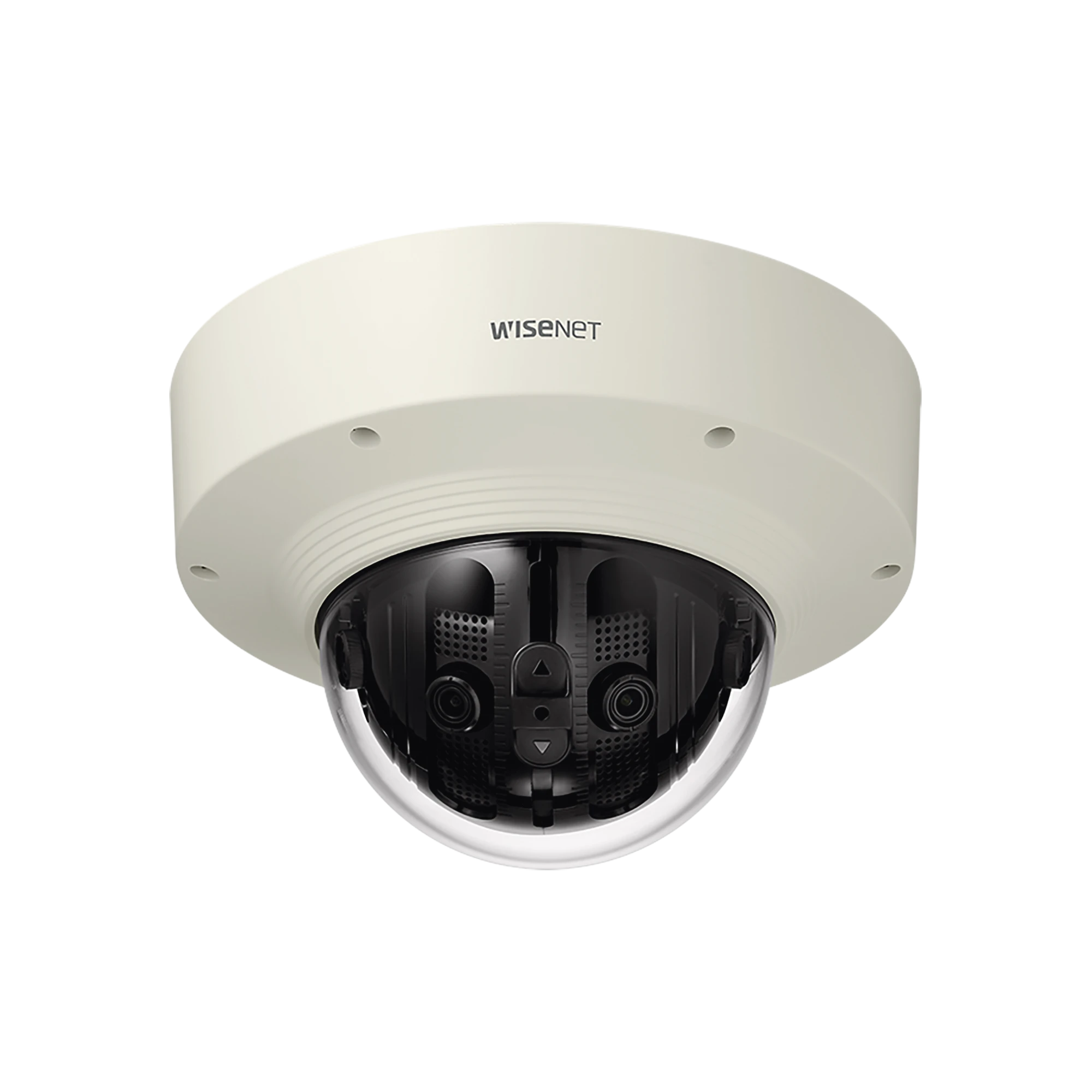 CÁMARA IP 15MP ANTIVANDÁLICA PANORÁMICA 220° O 180° / H.265 & WISESTREAM II / IP66 / IK10 / POE+-Cámaras IP-HANWHA TECHWIN WISENET-Bsai Seguridad & Controles