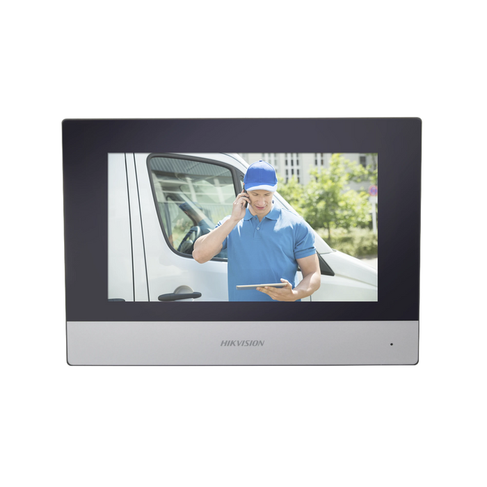 MONITOR HIBRIDO IP WIFI TOUCH SCREEN 7" PARA VIDEOPORTERO IP / VÍDEO EN VIVO / POE ESTÁNDAR / APERTURA REMOTA / LLAMADA ENTRE MONITORES / AUDIO DE DOS VÍAS / POLICARBONATO-Videoporteros e Interfonos-HIKVISION-DS-KH6320-WTDE1-Bsai Seguridad & Controles