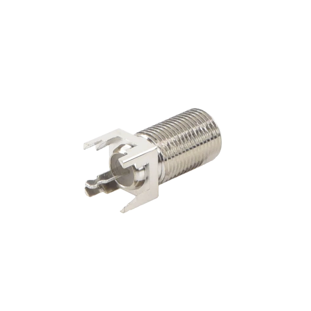 CONECTOR F HEMBRA PARA PCB DE MONTAJE VERTICAL, NÍQUEL/ ESTAÑO/ POLIETILENO.-Conectores-RF INDUSTRIES,LTD-Bsai Seguridad & Controles