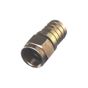 CONECTOR F MACHO, 75 OHM, PLEGABLE PARA CABLE RG-6/U SIN PIN, NIQUEL/POLIETILENO.-Conectores-RF INDUSTRIES,LTD-Bsai Seguridad & Controles