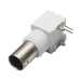 CONECTOR BNC HEMBRA EN ANGULO RECTO PARA PCB, POSTES Y PATAS, CUERPO TERMOPLÁSTICO BLANCO, NÍQUEL/ ORO/ POLIPROPILENO.-Cableado-RF INDUSTRIES,LTD-Bsai Seguridad & Controles