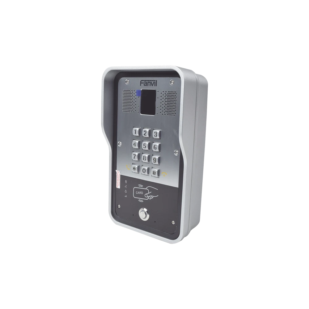 PORTERO IP 2 LINEAS SIP CON RELEVADOR INTEGRADO Y LECTOR RFID PARA ACCESO POR CLAVE NUMÉRICA, TARJETA O LLAMADA REMOTA, POE-Porteros-FANVIL-Bsai Seguridad & Controles