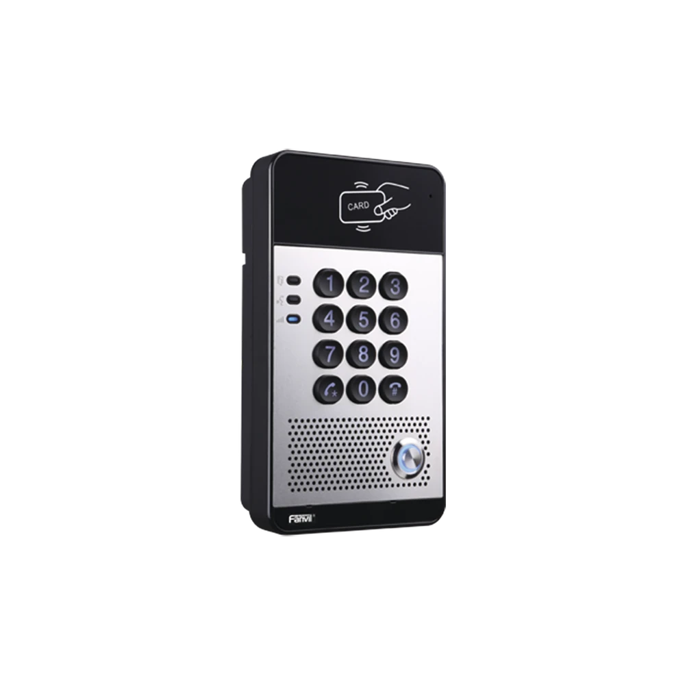 PORTERO IP CON 2 LÍNEAS SIP, RELEVADOR INTEGRADO, TECLADO NUMÉRICO Y LECTORA DE TARJETAS RFID PARA CONTROL DE ACCESO, POE-Porteros-FANVIL-Bsai Seguridad & Controles