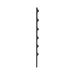 POSTE CON 6 AISLADORES DE PASO PARA CERCA ELECTRIFICADA. TUBO GALVA. DE 1.4M, CAL. 18 DE 1" DIAM. + PINTURA NEGRA.-Cercas Eléctricas-EPCOM INDUSTRIAL-Bsai Seguridad & Controles