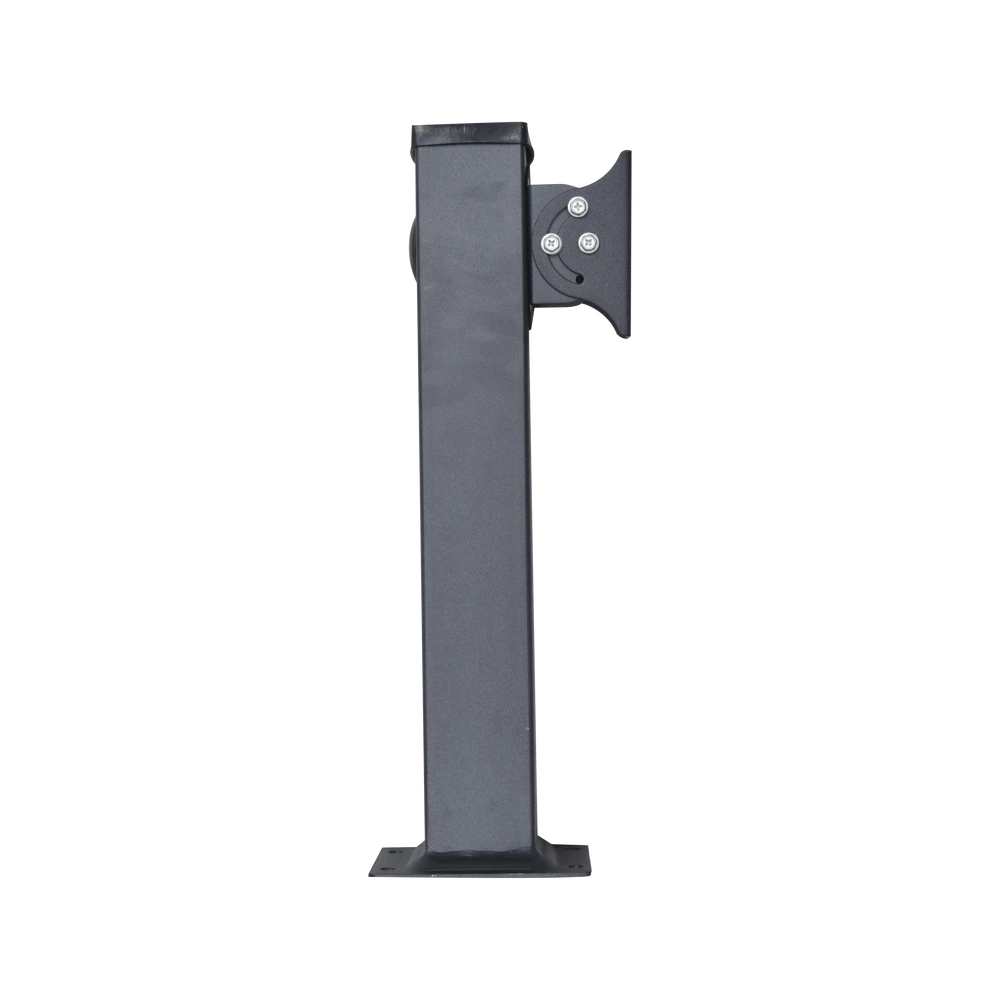 POSTE SECCIONADO DE 6M, ESPECIALIZADO PARA LA INSTALACIÓN DE CCTV, INCLUYE BASE DE CIMENTACIÓN, BRAZO PARA CÁMARA PTZ, TODO EN COLOR NEGRO-Accesorios Videovigilancia-SYSCOM VIDEO-Bsai Seguridad & Controles