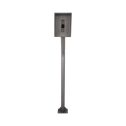 POSTE Y CUBIERTA INDUSTRIAL PARA MONTAJE DE PORTEROS IP FANVIL Y GRANDSTREAM, ALTURA DE 1.2 METROS, PINTURA ELECTROSTÁTICA COLOR GRIS.-Videoporteros e Interfonos-EPCOM INDUSTRIAL-Bsai Seguridad & Controles