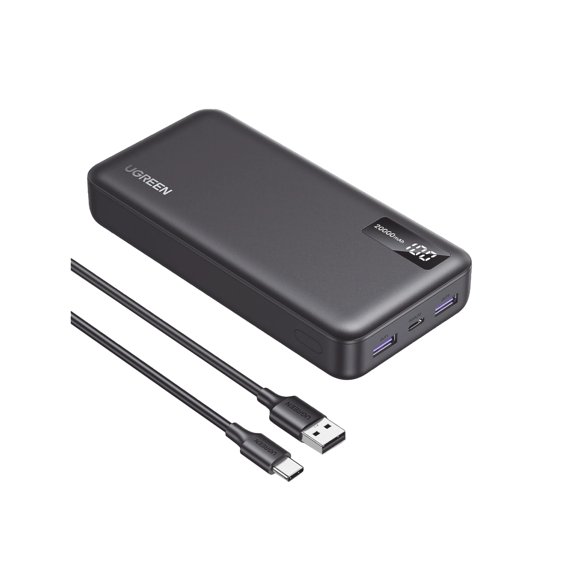 POWER BANK 20000MAH | 22.5W | 1 USB-C | 2 USB-A | PD3.0 | QC4.0/3.0/2.0 | FPC | AFC | SPC | PPS | CARGA 3 VECES MÁS RÁPIDO | PROTECCIÓN INTEGRADA| MATERIAL IGNIFUGO | UL94 V-0 | PANTALLA INTELIGENTE | APROBADO POR AEROLÍNEAS.-Accesorios Generales-UGREEN-Bsai Seguridad & Controles