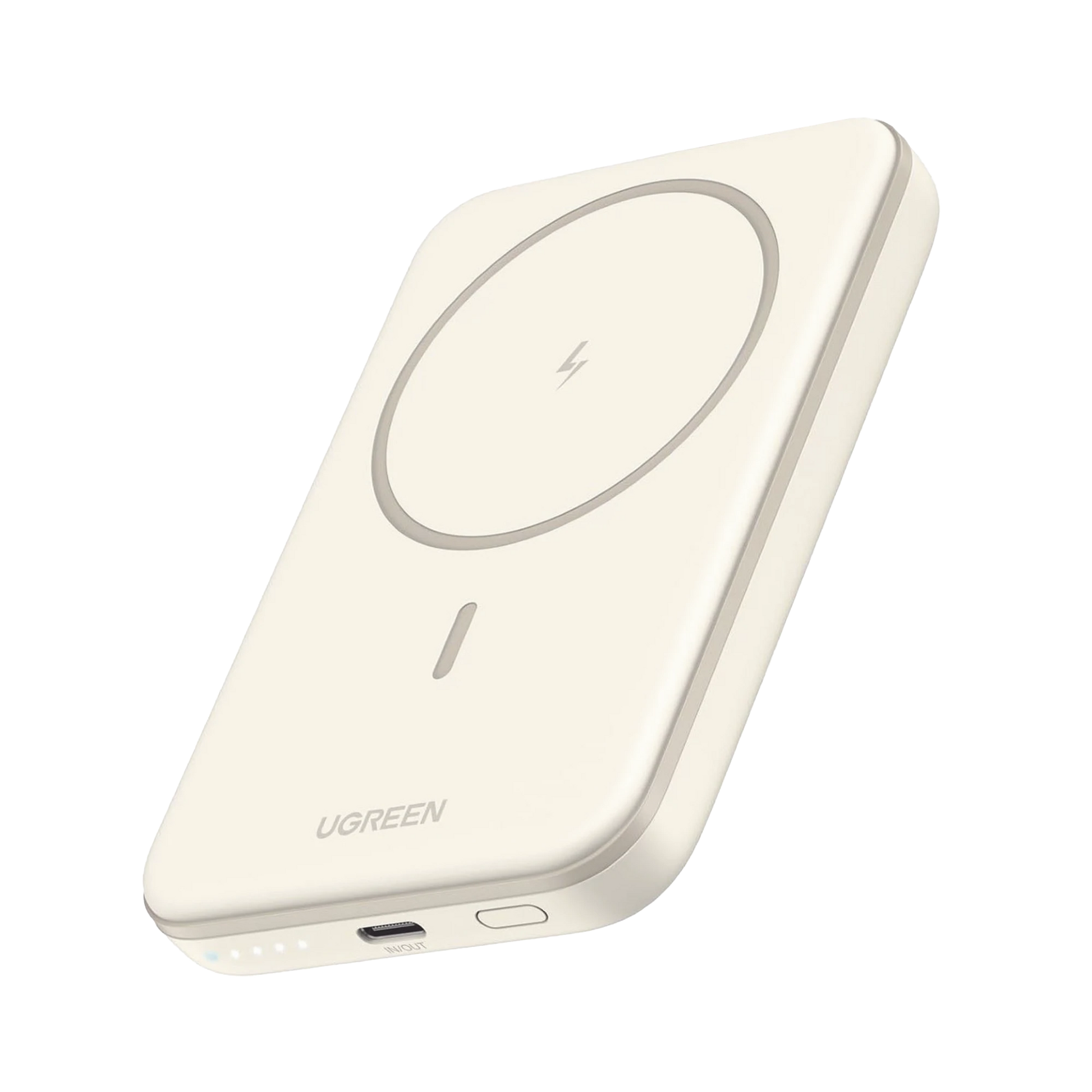 POWER BANK MAGSAFE DE 5000MAH | 15W | CARGA INALÁMBRICA Y POR CABLE USB-C | SISTEMA DE PROTECCIÓN INTELIGENTE | TECNOLOGÍA DE CARGA RÁPIDA | ULTRA DELGADO | ULTRA LIGERO | COMPATIBLE CON IPHONE 15/14/13/12 | COLOR BEIGE.-Accesorios Generales-UGREEN-Bsai Seguridad & Controles