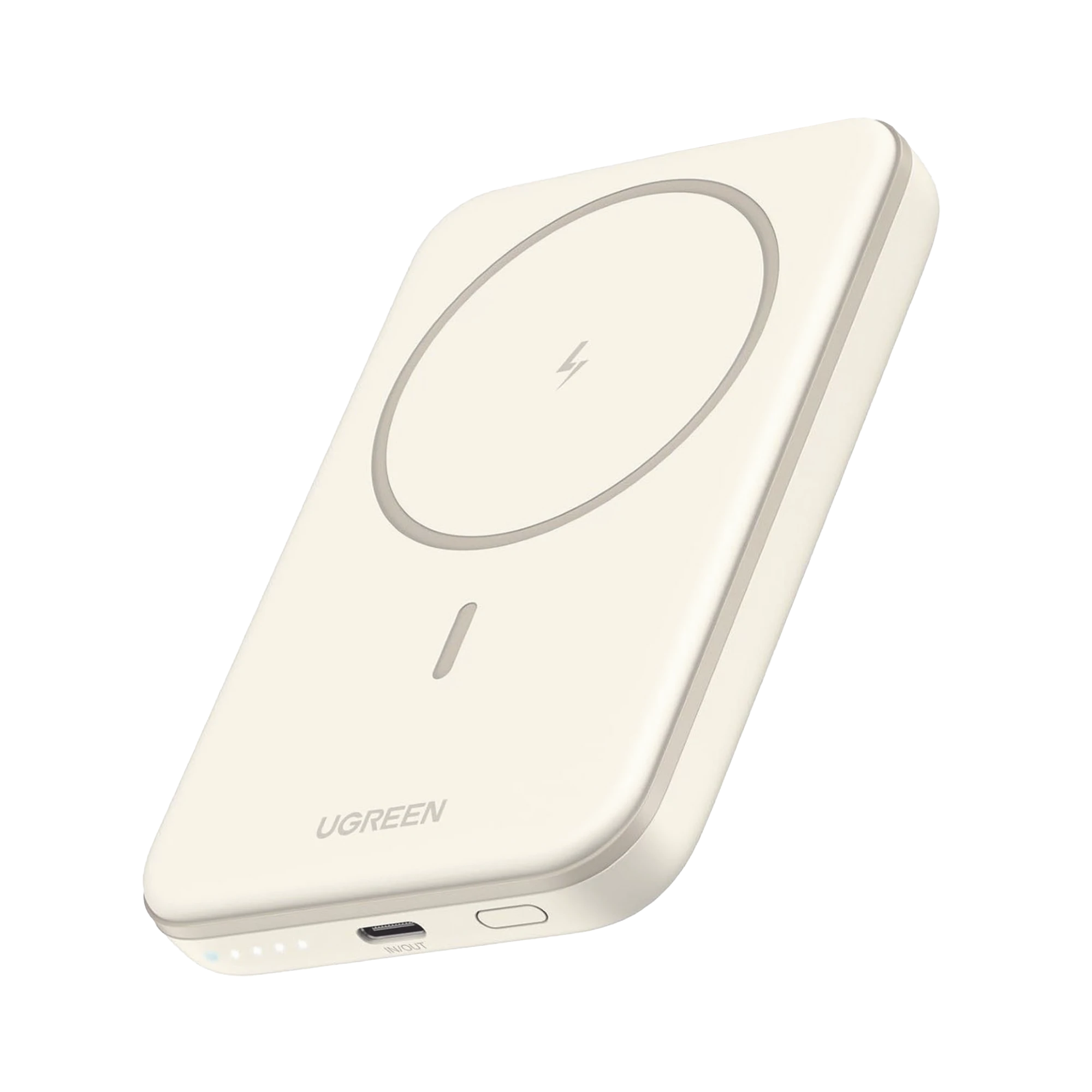 POWER BANK MAGSAFE DE 5000MAH | 15W | CARGA INALÁMBRICA Y POR CABLE USB-C | SISTEMA DE PROTECCIÓN INTELIGENTE | TECNOLOGÍA DE CARGA RÁPIDA | ULTRA DELGADO | ULTRA LIGERO | COMPATIBLE CON IPHONE 15/14/13/12 | COLOR BEIGE.-Accesorios Generales-UGREEN-Bsai Seguridad & Controles