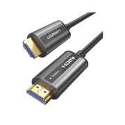CABLE HDMI DE 50 METROS POR FIBRA ÓPTICA 4K@60HZ / FIBRA DE 4 NÚCLEOS + COBRE ESTAÑADO DE 7 NÚCLEOS / COMPATIBLE CON HDMI 2.0 / ALTA VELOCIDAD 18 GBPS / 3D / HDR / CAJA DE ALEACION ZINC / PREMIUM-Cables y Conectores-UGREEN-Bsai Seguridad & Controles