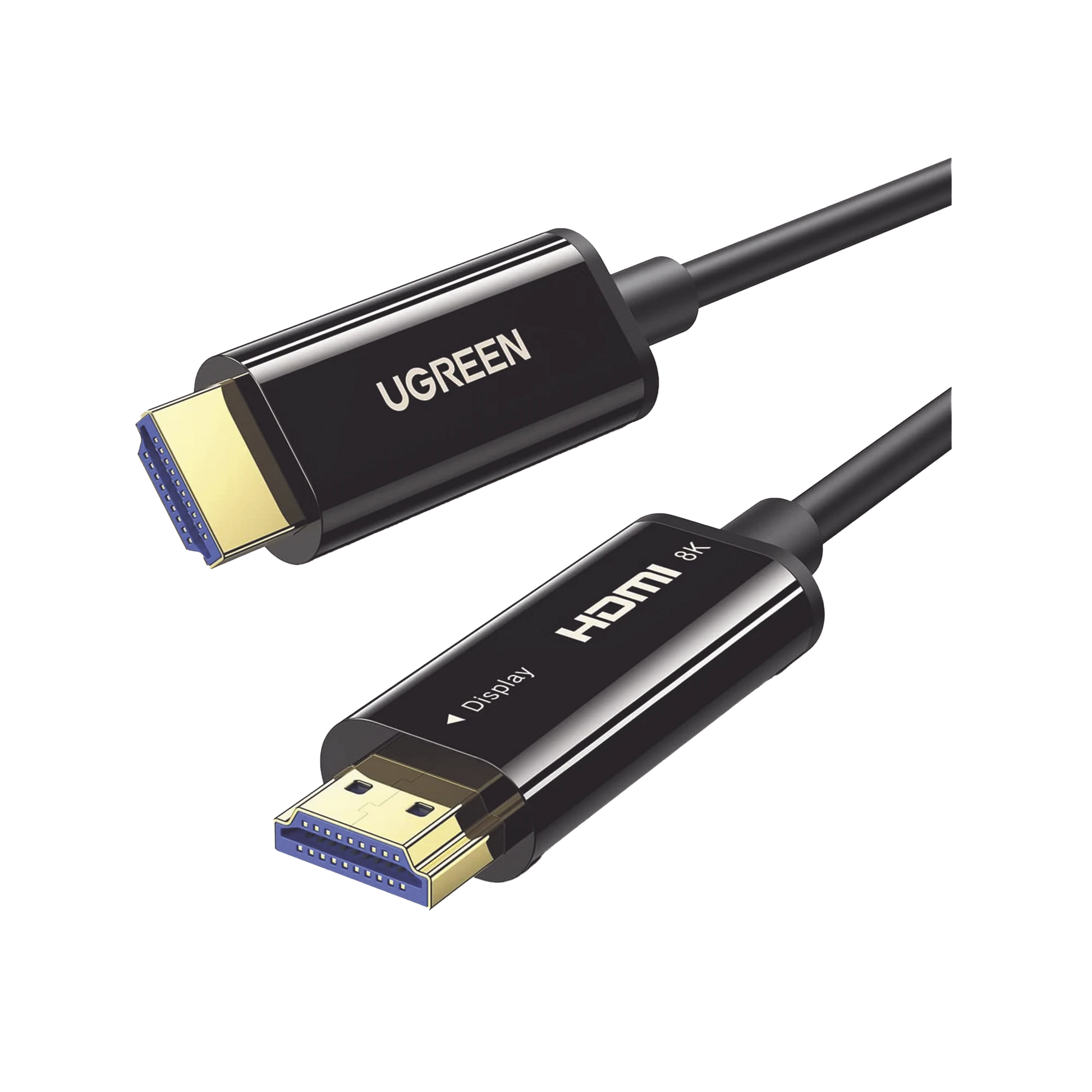 CABLE HDMI DE 30 METROS POR FIBRA ÓPTICA 8K@60HZ / FIBRA DE 4 NÚCLEOS + COBRE ESTAÑADO DE 7 NÚCLEOS / COMPATIBLE CON HDMI 2.1 / ALTA VELOCIDAD 18 GBPS / 3D / HDR / CAJA DE ALEACION ZINC / PREMIUM-Cables y Conectores-UGREEN-Bsai Seguridad & Controles