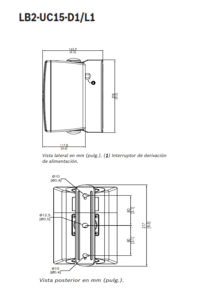 BOSCH M_LB2UC15D1 - ALTAVOZ DE CAJA 15W / PREMIUN SOUND COLOR NEGRO-Altavoces-BOSCH-Bsai Seguridad & Controles