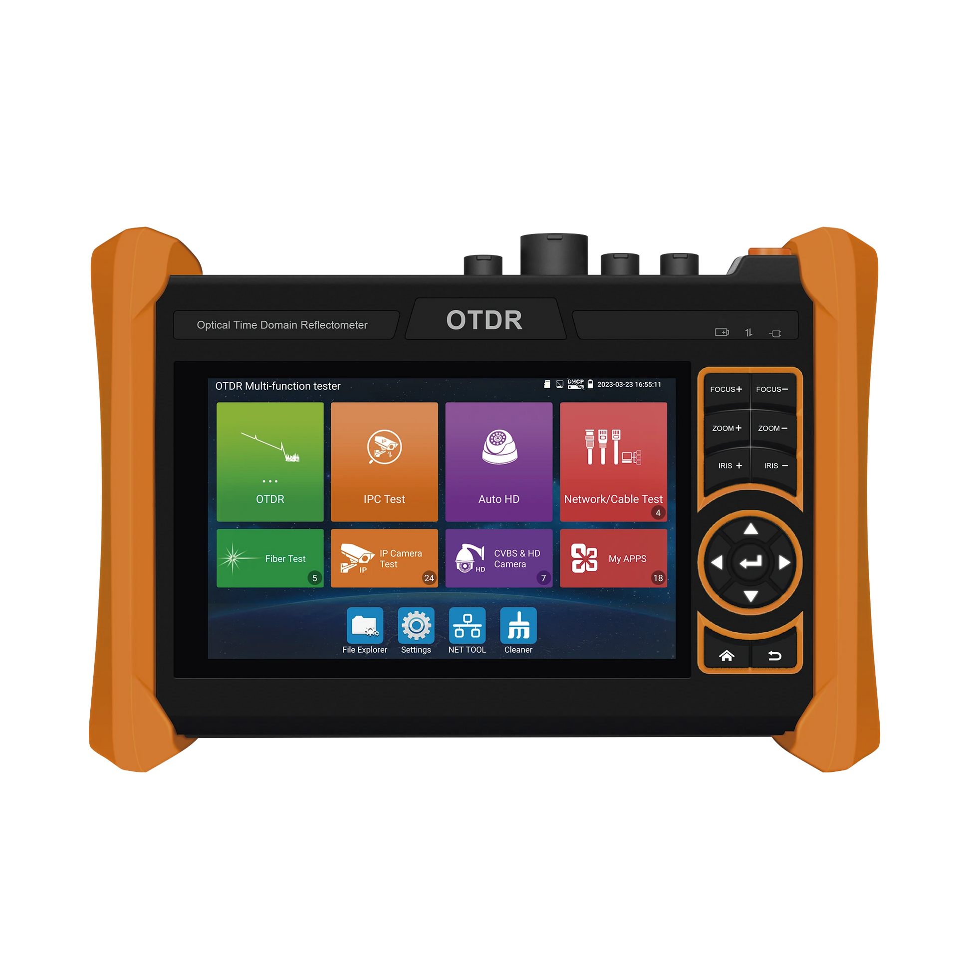 PROBADOR DE VÍDEO Y OTDR / PANTALLA LCD DE 7" / IP ONVIF / 8MP TVI + 8MP CVI + 8MP AHD + SDI/EX?SDI + CABLE TDR / PRUEBA DE RED DE FIBRA ÓPTICA-Accesorios Generales-EPCOM-Bsai Seguridad & Controles