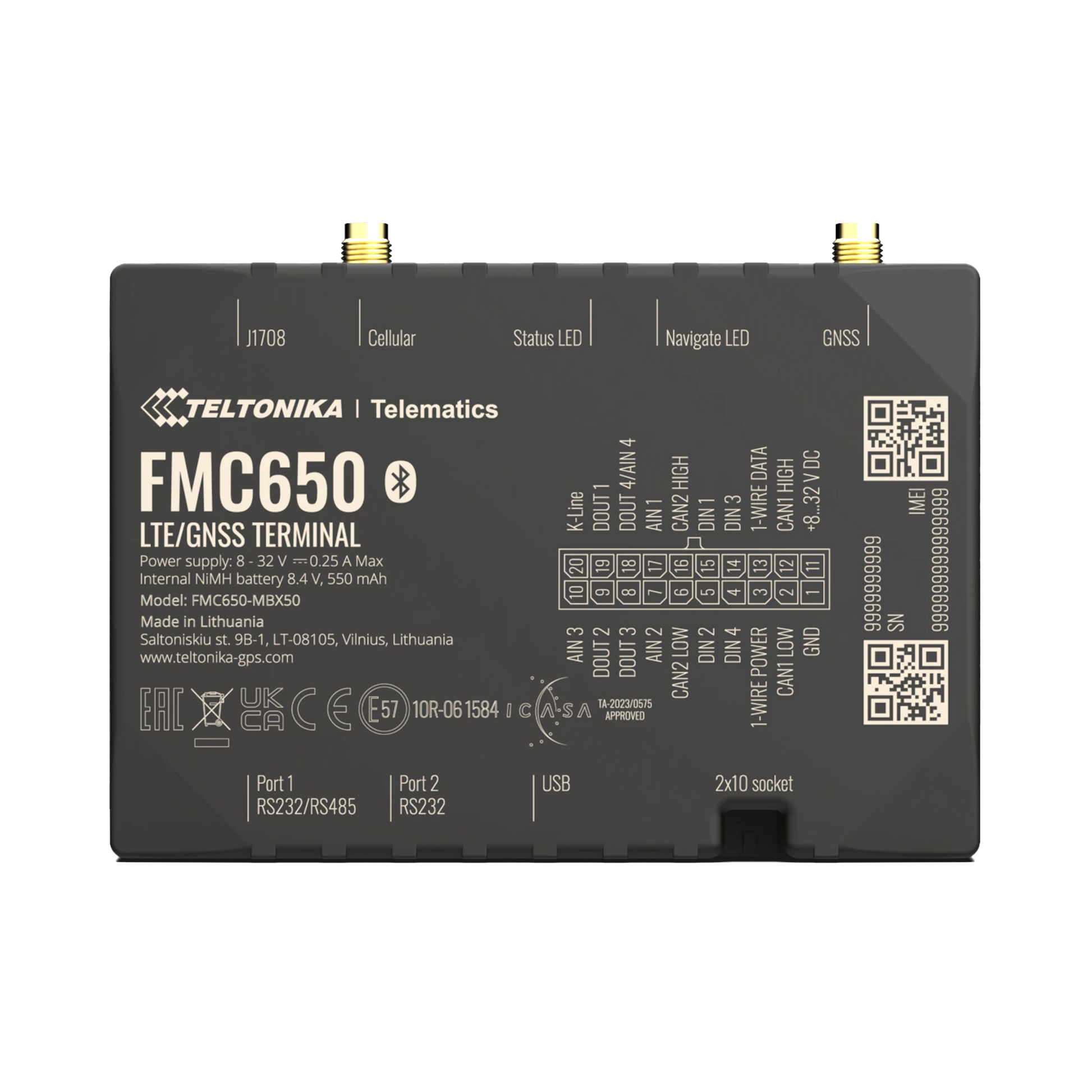 PROFESIONAL RASTREADOR VEHICULAR (GPS) 4G LTE CAT 1 CON LECTURA CAN / BLUETOOTH Y MÚLTIPLES ENTRADAS Y SALIDAS DIGITALES-IoT, GPS y Telemática-TELTONIKA-Bsai Seguridad & Controles