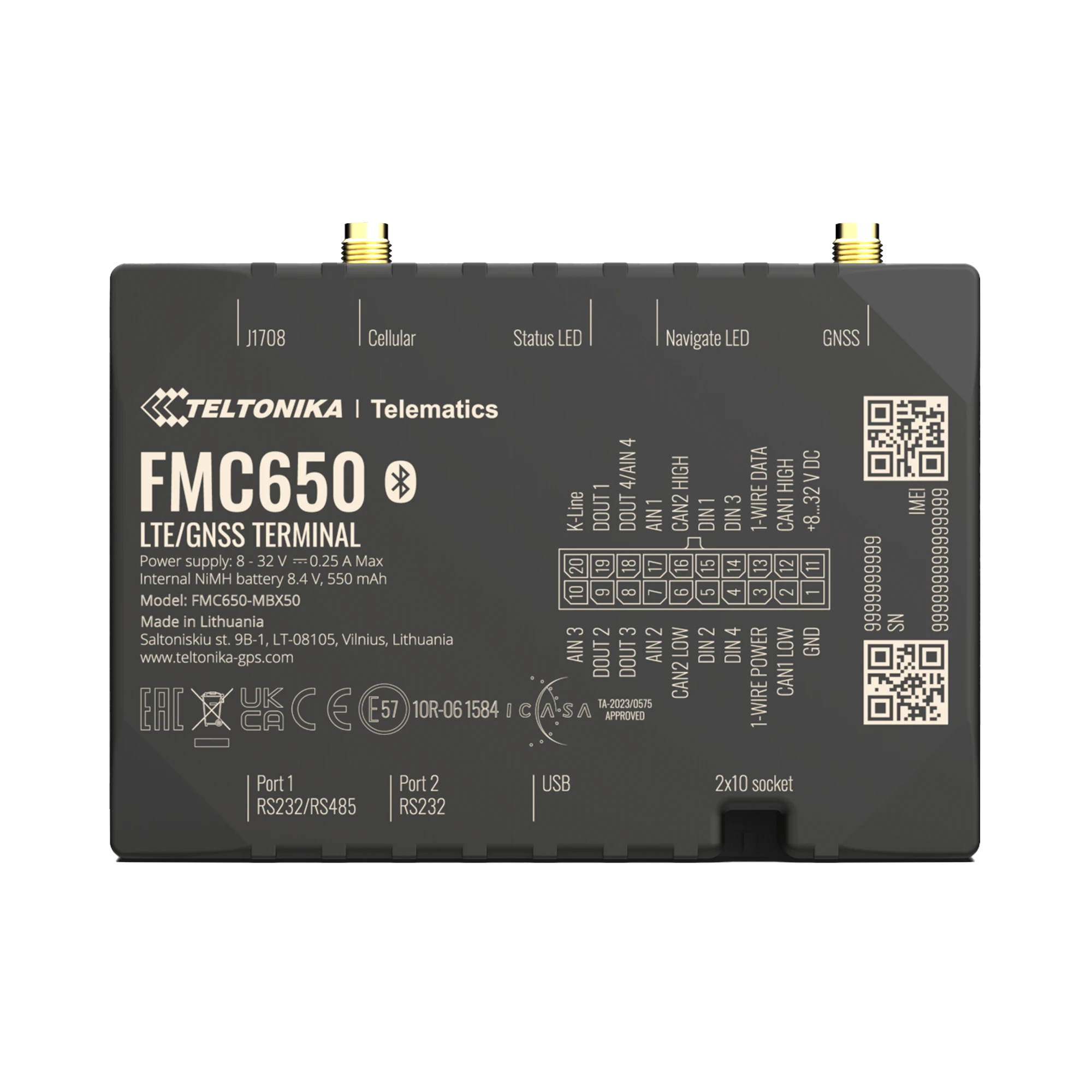 PROFESIONAL RASTREADOR VEHICULAR (GPS) 4G LTE CAT 1 CON LECTURA CAN / BLUETOOTH Y MÚLTIPLES ENTRADAS Y SALIDAS DIGITALES-IoT, GPS y Telemática-TELTONIKA-Bsai Seguridad & Controles