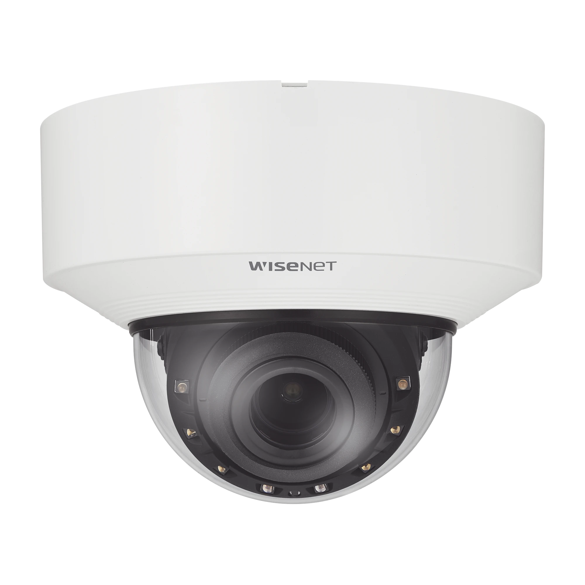 CÁMARA DOMO IP 4K CON IA / LENTO MOTORIZADO DE 4.5 A 9.3MM / P-IRIS, WDR 120DB / RANURA SD / PROTECCIÓN IP52 E IK08-Cámaras IP-HANWHA VISION-Bsai Seguridad & Controles