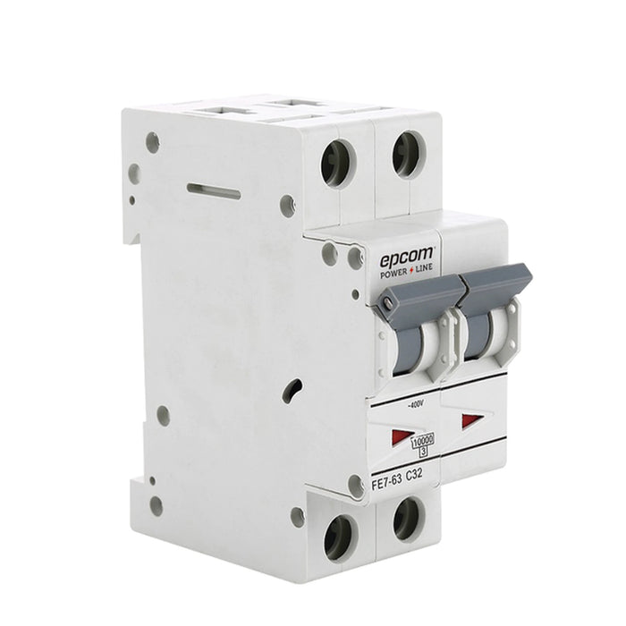 PROTECCIÓN TÁRMICA 2P, 40A, CORRIENTE ALTERNA 400 VCA PARA APLICACIÓN FOTOVOLTAICA MONTAJE RIEL DIN-Accesorios Energía Solar y Eólica-EPCOM POWERLINE-Bsai Seguridad & Controles
