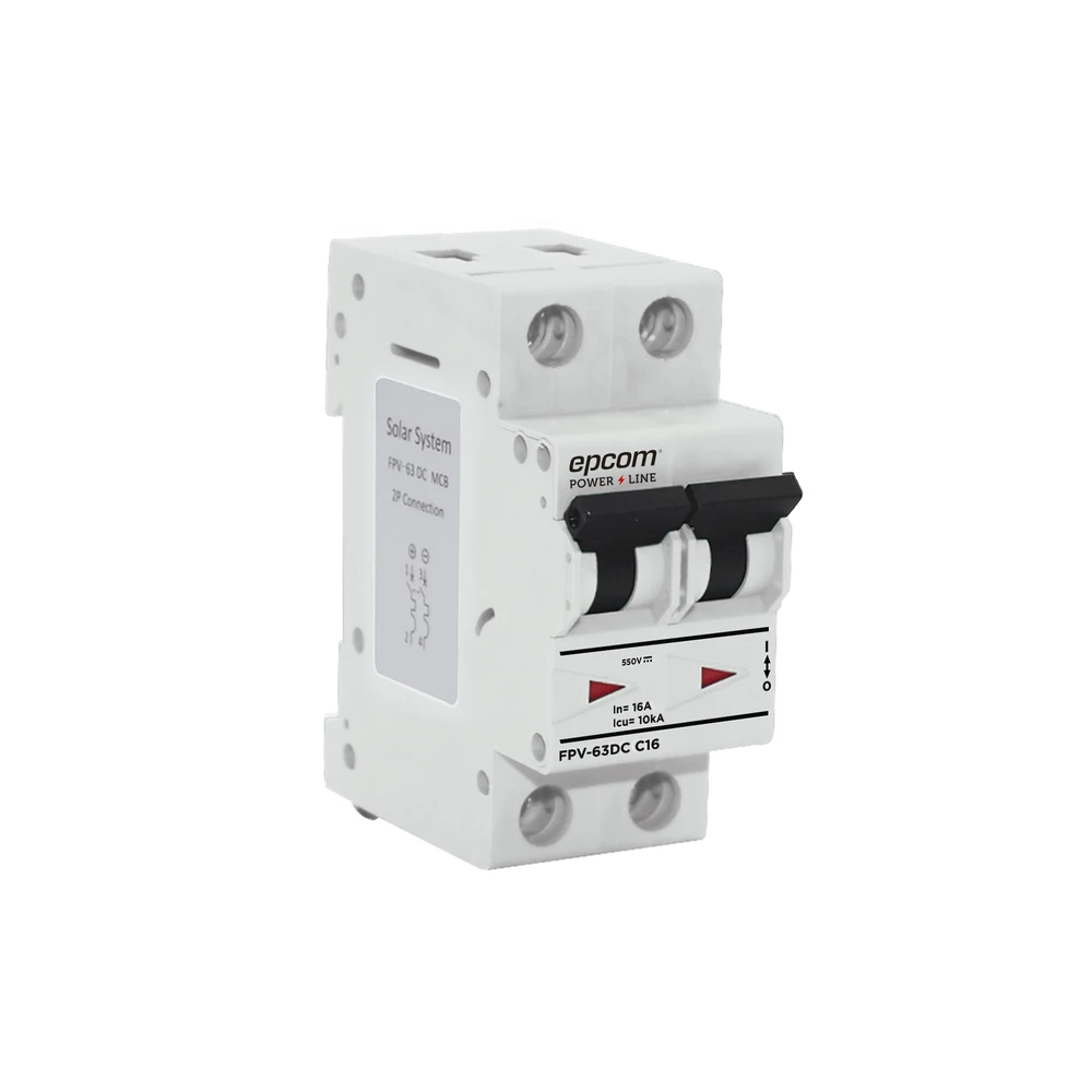 PROTECCIÓN TÉRMICA DE CORRIENTE DIRECTA PARA APLICACIÓN FOTOVOLTAICA, 2P, 16A, 800 VCD-Protección contra Descargas-EPCOM POWERLINE-Bsai Seguridad & Controles