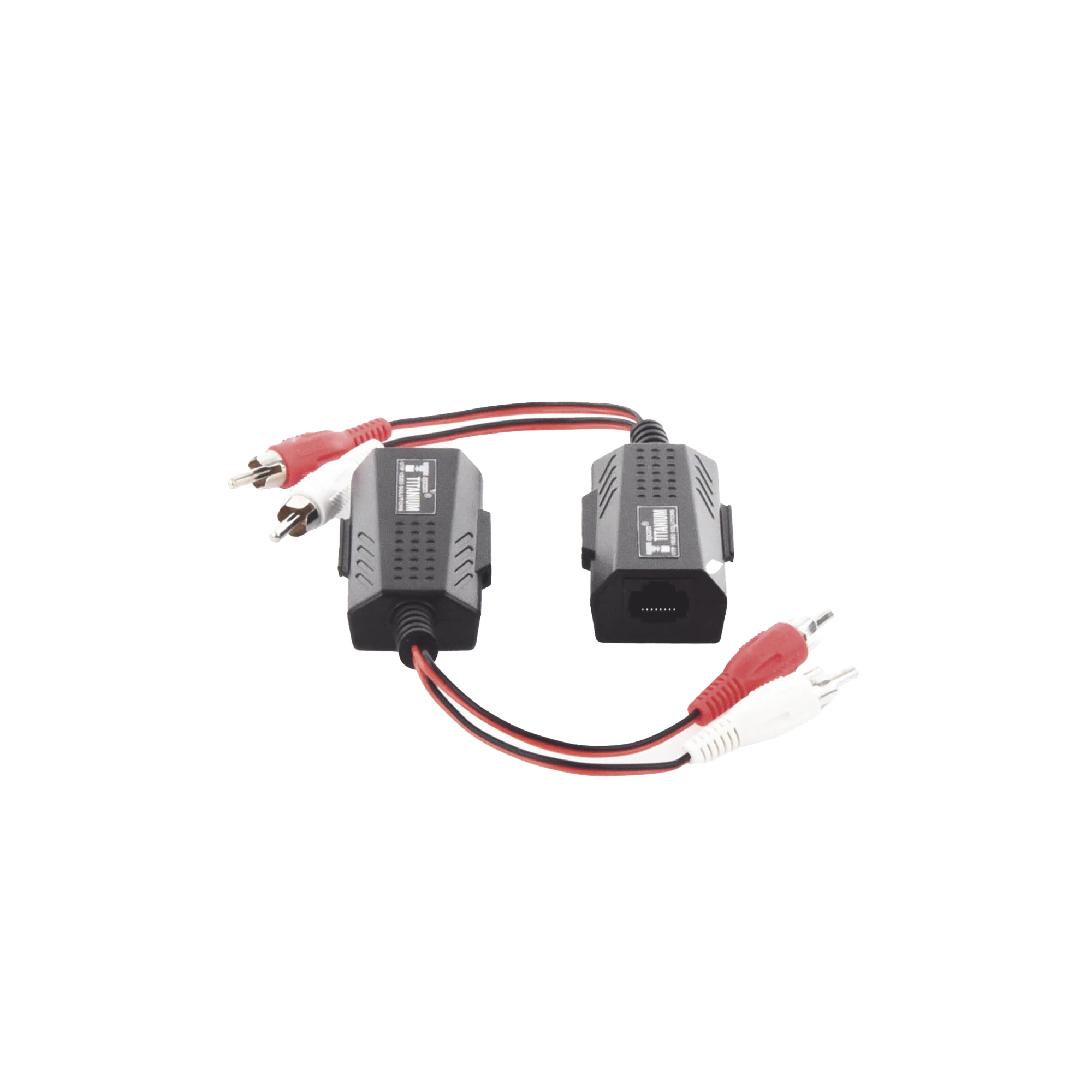 BALUN EXTENSOR DE AUDIO ANALOGO ESTEREO RCA A RJ45 / DISTANCIA 800 MTS/ CABLE CAT5-6 / CONECTOR 100% COBRE / PROTECCIÓN TVS, CALIDAD PREMIUM-Cables y Conectores-EPCOM TITANIUM-Bsai Seguridad & Controles