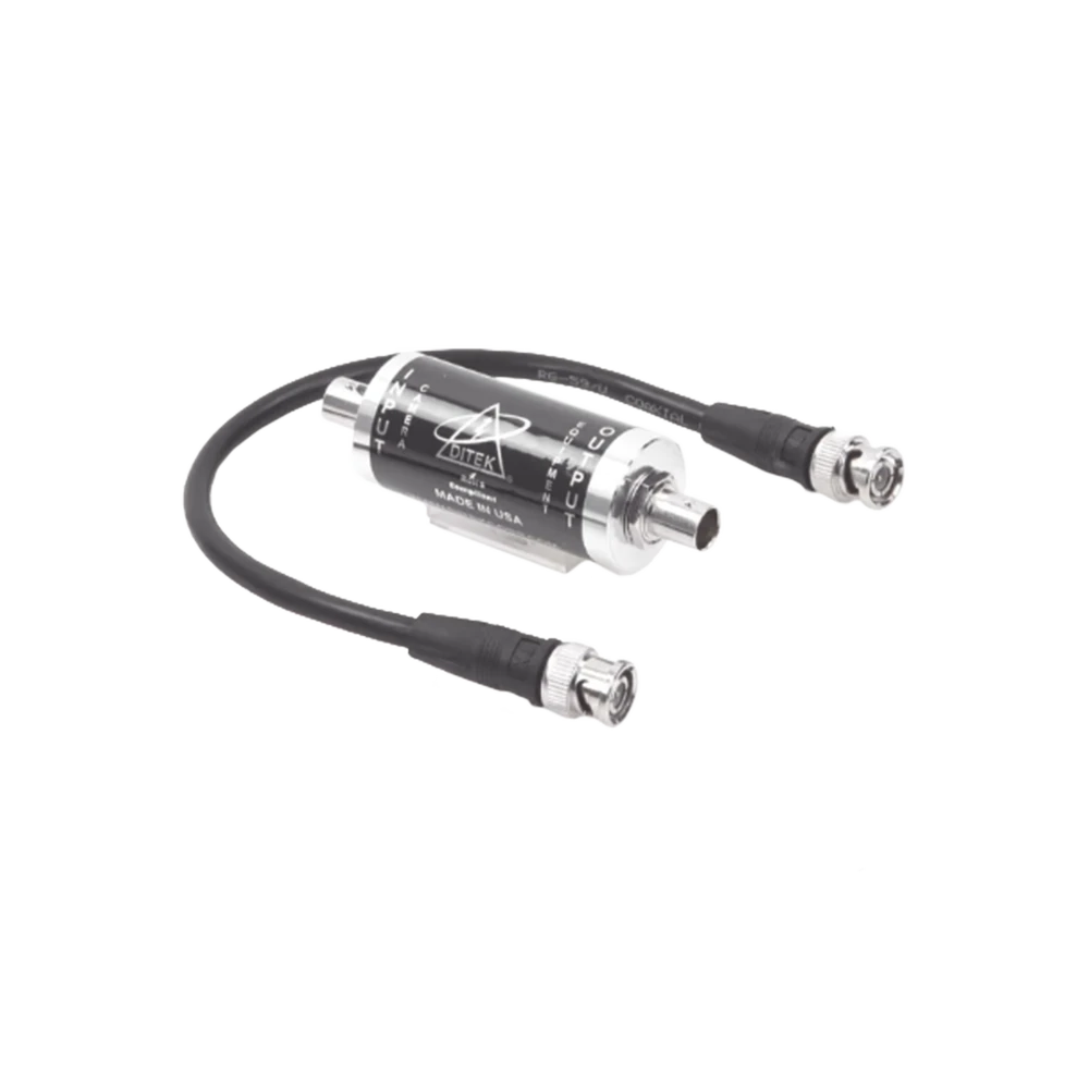 PROTECTOR CONTRA SOBRETENSIONES DE LINEA COAXIAL, ESPECIAL PARA CAMARAS ANALOGICAS FIJAS O PTZ-Protección Contra Descargas-DITEK-Bsai Seguridad & Controles