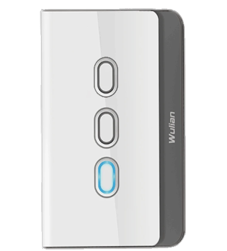 WULIAN SWITCHA3LN - APAGADOR INTELIGENTE PARA AUTOMATIZACIÓN DE CONTROL DE LUCES CON FORMATO AMERICANO CONEXIÓN LN 3 BOTONES / ADMINISTRACION REMOTA DESDE CELULAR CON BRAIN Y APLICACION EN CELULAR/ PROTOCOLO ZIGBEE-Control de Iluminación-WULIAN-Bsai Seguridad & Controles