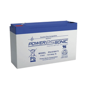 BATERÍA 6V, 12AH, PARA RESPALDO, TECNOLOGÍAS AGM/VRLA, 5 AÑOS VIDA ÚTIL, TERMINALES F1, RECONOCIDA UL-Baterías y Cargadores-POWER SONIC-Bsai Seguridad & Controles