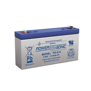 BATERÍA 6V, 1.2AH, PARA RESPALDO, TECNOLOGÍAS AGM/VRLA, 5 AÑOS VIDA ÚTIL, TERMINALES F1, RECONOCIDA UL-Energía-POWER SONIC-Bsai Seguridad & Controles