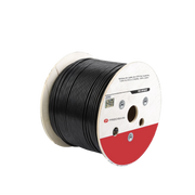 BOBINA DE CABLE DE UTP DE 4 PARES CAT5E DE 305 M (1000 FT), 100% COBRE, LDPE RESISTENTE A RAYOS UV RELLENO DE GEL, COLOR NEGRO, 24 AWG, USO EN EXTERIOR, PARA APLICACIONES DE VOZ, DATOS Y VIDEO-Cables y Conectores-PRECISION-Bsai Seguridad & Controles