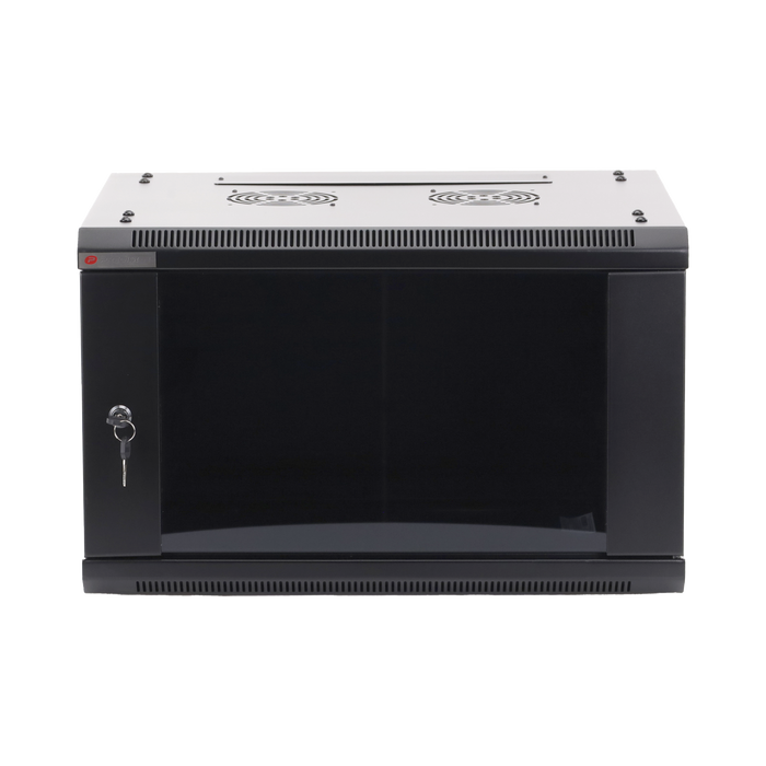 GABINETE PRECISION, CON PUERTA DE CRISTAL, DE 19IN, 6UR, 450MM DE PROFUNDIDAD, COLOR NEGRO-Racks y Gabinetes-PRECISION-PSTC-06-645-BDG-Bsai Seguridad & Controles