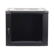 GABINETES PRECISION, CON PUERTA DE CRISTAL, DE 19IN, 9UR, 450MM DE PROFUNDIDAD, COLOR NEGRO-Racks y Gabinetes-PRECISION-Bsai Seguridad & Controles