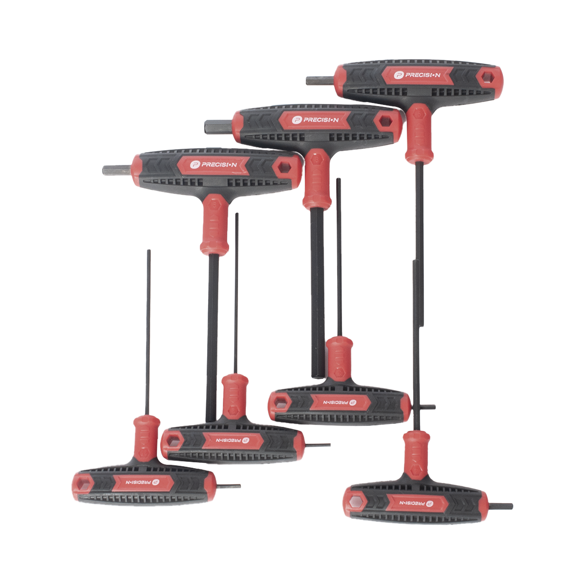 JUEGO DE 7 LLAVES HEXAGONALES ( ALLEN ) MILIMÉTRICAS CON MANGO T.-Ferreteria-PRECISION-Bsai Seguridad & Controles
