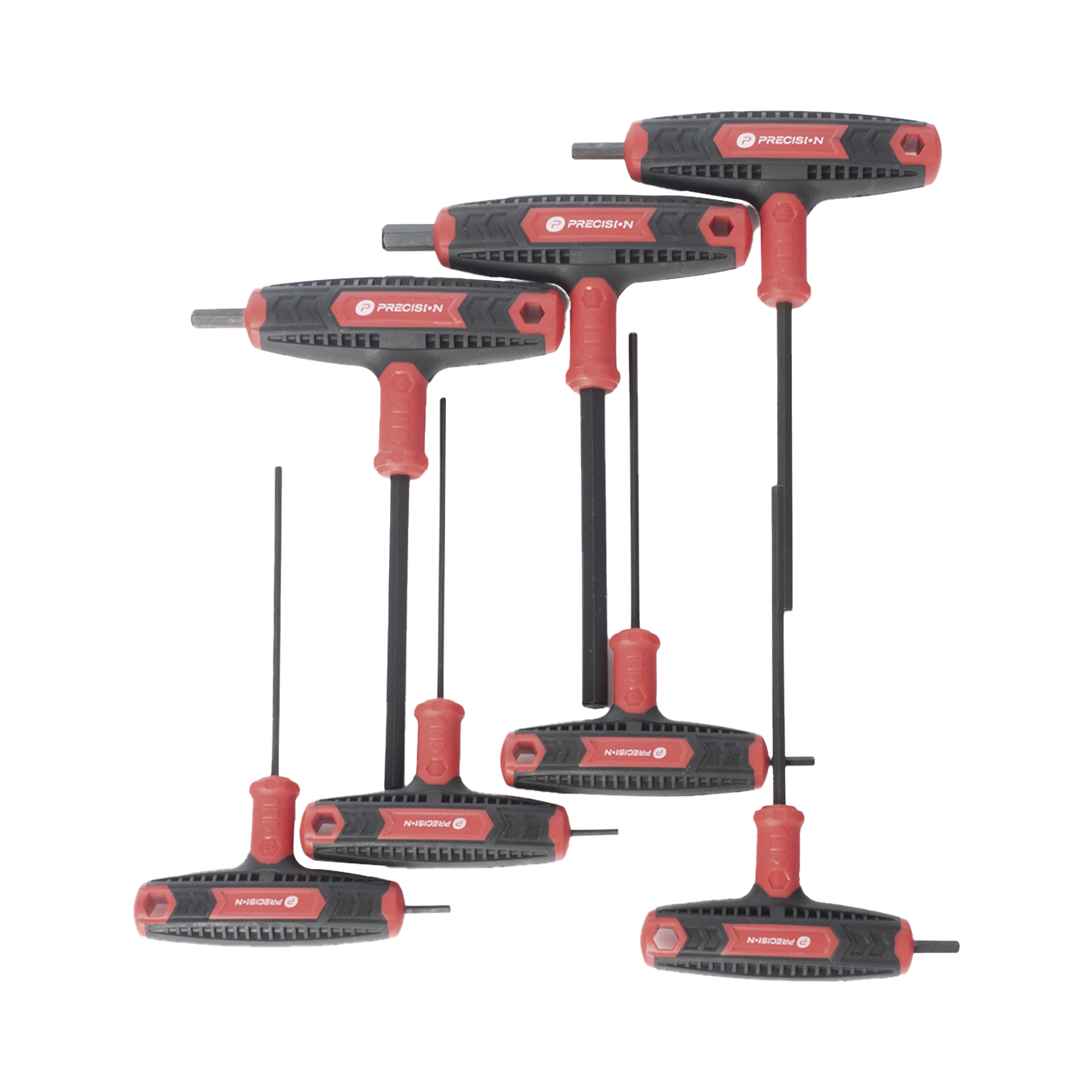 JUEGO DE 7 LLAVES HEXAGONALES ( ALLEN ) MILIMÉTRICAS CON MANGO T.-Ferreteria-PRECISION-Bsai Seguridad & Controles