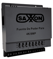 SAXXON ENERGIA PSU1208A-4K - FUENTE DE PODER REGULABLE METÁLICA/ CONEXIÓN DE HASTA 8 CANALES/ VOLTAJE DE AJUSTE 12V 13V O 15V CC/ SALIDA DE HASTA 8 AMP EN LOS 8 CANALES MÁXIMO 1 AMP POR CANAL/ INSTALACIÓN EN PARED-Fuentes con Distribuidor-SAXXON-Bsai Seguridad & Controles