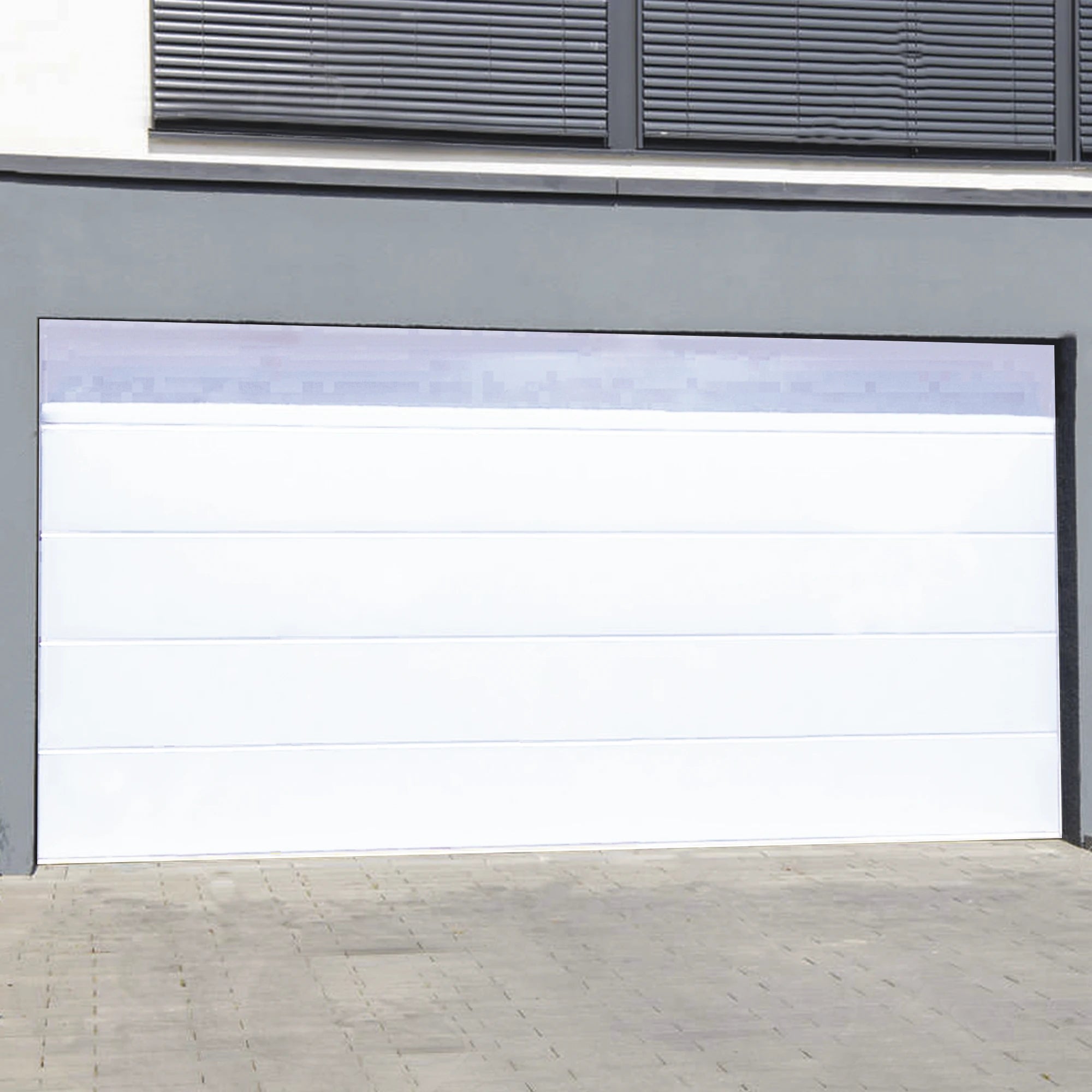 PUERTA DE GARAGE DE ALTA CALIDAD / LINEA CENTRAL / COLOR BLANCO 18X9 PIES, AISLADA, ESTILO AMERICANA.-Acceso Vehicular-ACCESSPRO-Bsai Seguridad & Controles
