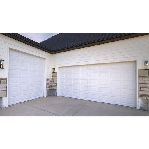 PUERTA DE GARAGE DE ALTA CALIDAD, LISA COLOR BLANCO 10X8 PIES, AISLADA, ESTILO AMERICANA , CUADRO CORTO.-Acceso Vehicular-ACCESSPRO-Bsai Seguridad & Controles