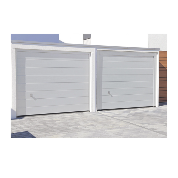 PUERTA DE GARAGE DE ALTA CALIDAD, LISA COLOR BLANCO 18X7 PIES, AISLADA, ESTILO AMERICANA.-Acceso Vehicular-ACCESSPRO-Bsai Seguridad & Controles