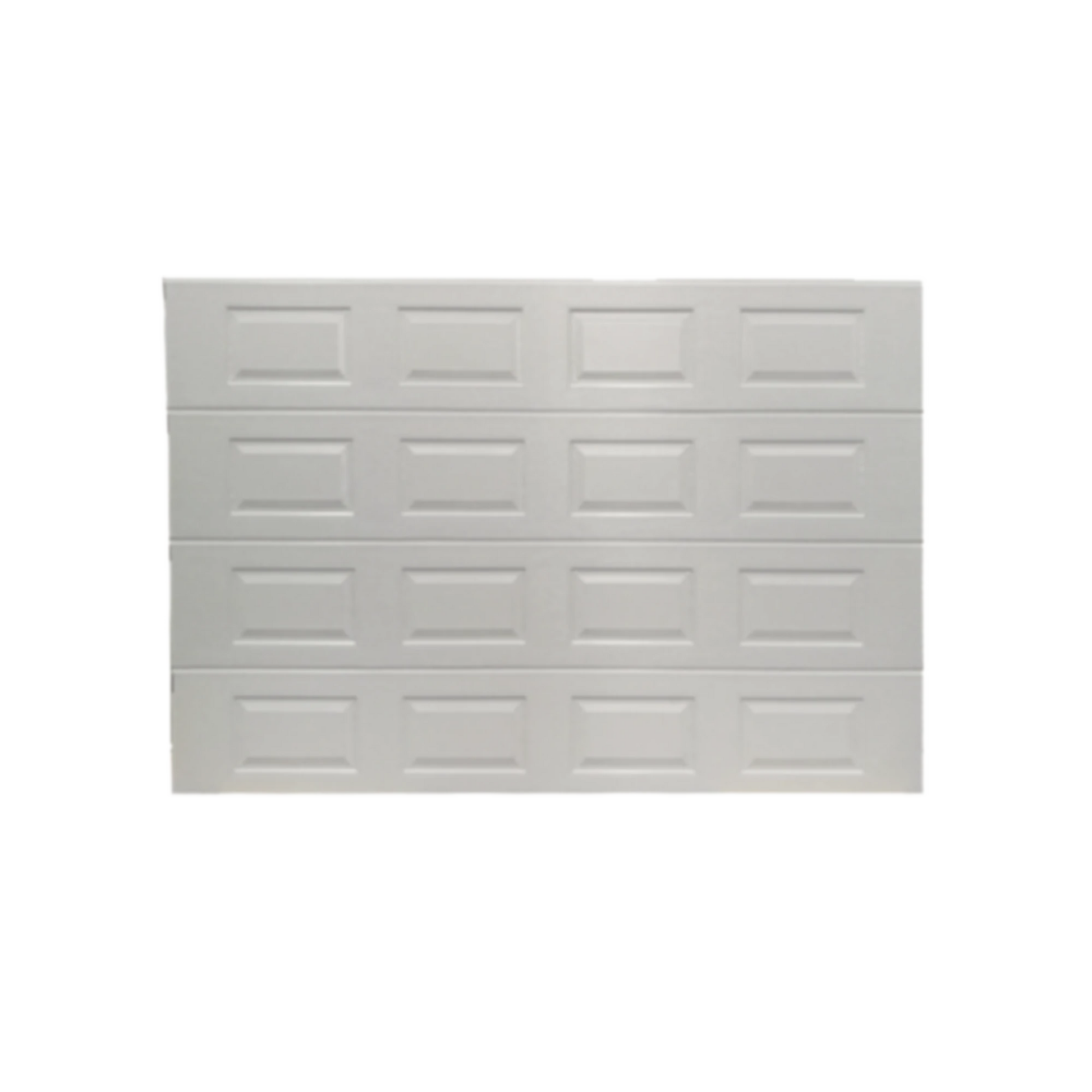 PUERTA DE GARAGE DE ALTA CALIDAD, LISA COLOR BLANCO 18X8 PIES, AISLADA, ESTILO AMERICANA , CUADRO CORTO.-Acceso Vehicular-ACCESSPRO-Bsai Seguridad & Controles