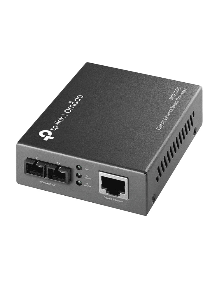 TP-LINK MC210CS - CONVERTIDOR FIBRA ÓPTICA MONOMODO , 1 PUERTO RJ45 10/100/1000 MBPS /,PUERTO FIBRA ÓPTICA SC 1000 MBPS , HASTA 20 KM , PLUG AND PLAY-Convertidor de Medios-TP-LINK-Bsai Seguridad & Controles