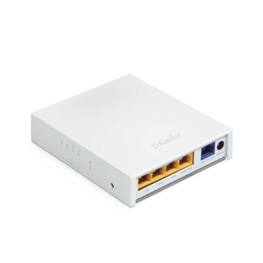 PUNTO DE ACCESO PARA PARED EN 2.4 GHZ,MIMO 2X2, HASTA 300 MBPS, 4 PUERTOS UNO CON SALIDA POE. 100 MW DE POTENCIA-Redes WiFi-ENGENIUS-Bsai Seguridad & Controles