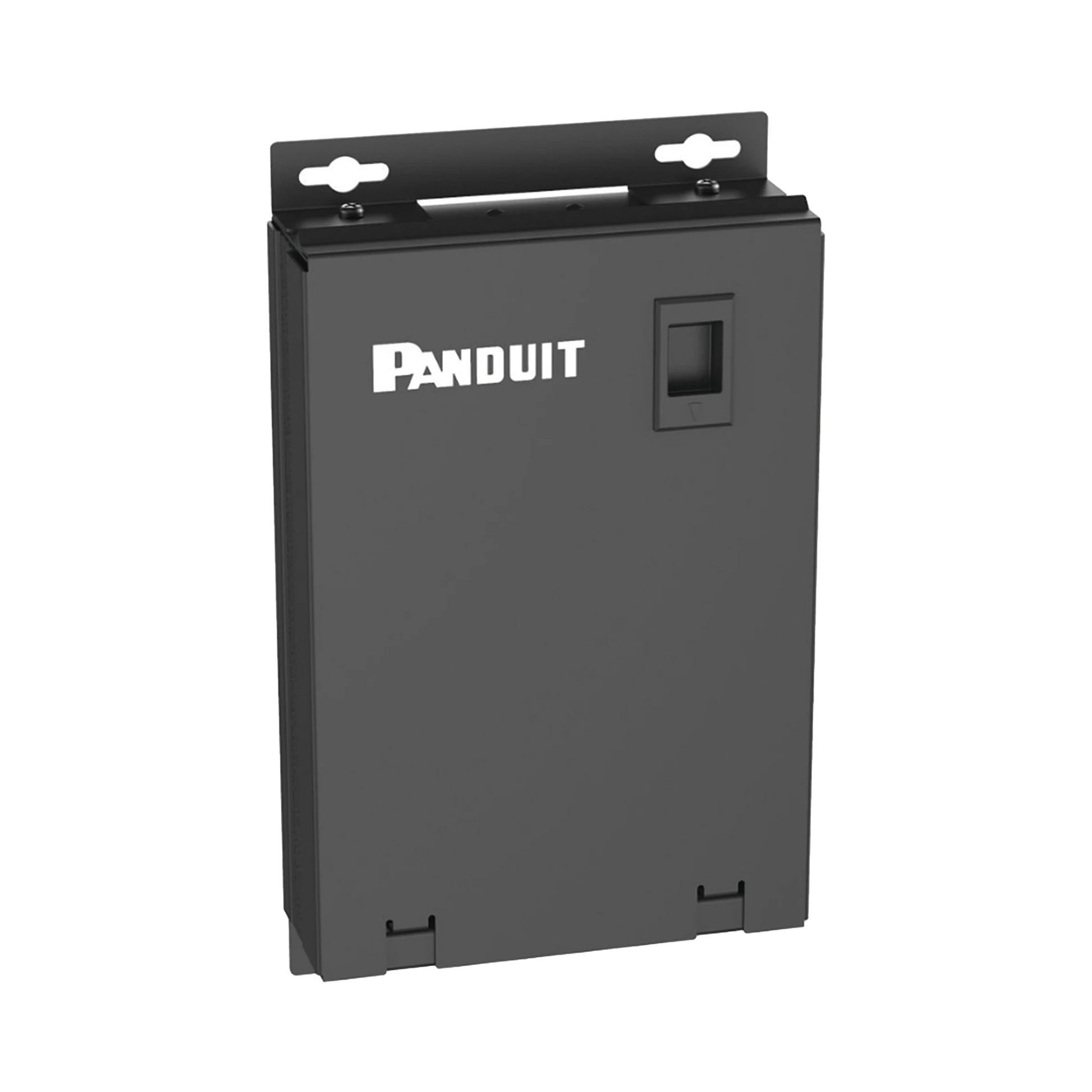 PUNTO DE CONSOLIDACIÓN DE 12 PUERTOS MINI-COM, INSTALACIÓN EN PISO, PARED O TECHO, FABRICADO EN ACERO, COLOR NEGRO-Cableado-PANDUIT-Bsai Seguridad & Controles