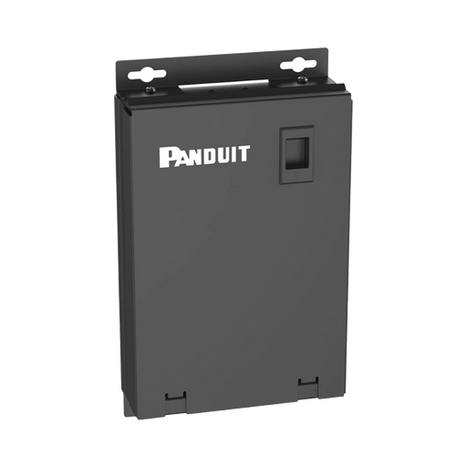 PUNTO DE CONSOLIDACIÓN DE 12 PUERTOS MINI-COM, INSTALACIÓN EN PISO, PARED O TECHO, FABRICADO EN ACERO, COLOR NEGRO-Cableado-PANDUIT-Bsai Seguridad & Controles