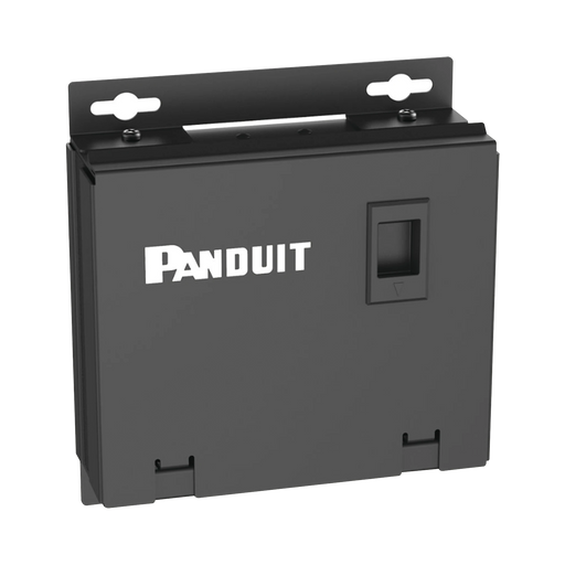 PUNTO DE CONSOLIDACIÓN DE 6 PUERTOS MINI-COM, INSTALACIÓN EN PISO, PARED O TECHO, FABRICADO EN ACERO, COLOR NEGRO-Cableado-PANDUIT-Bsai Seguridad & Controles