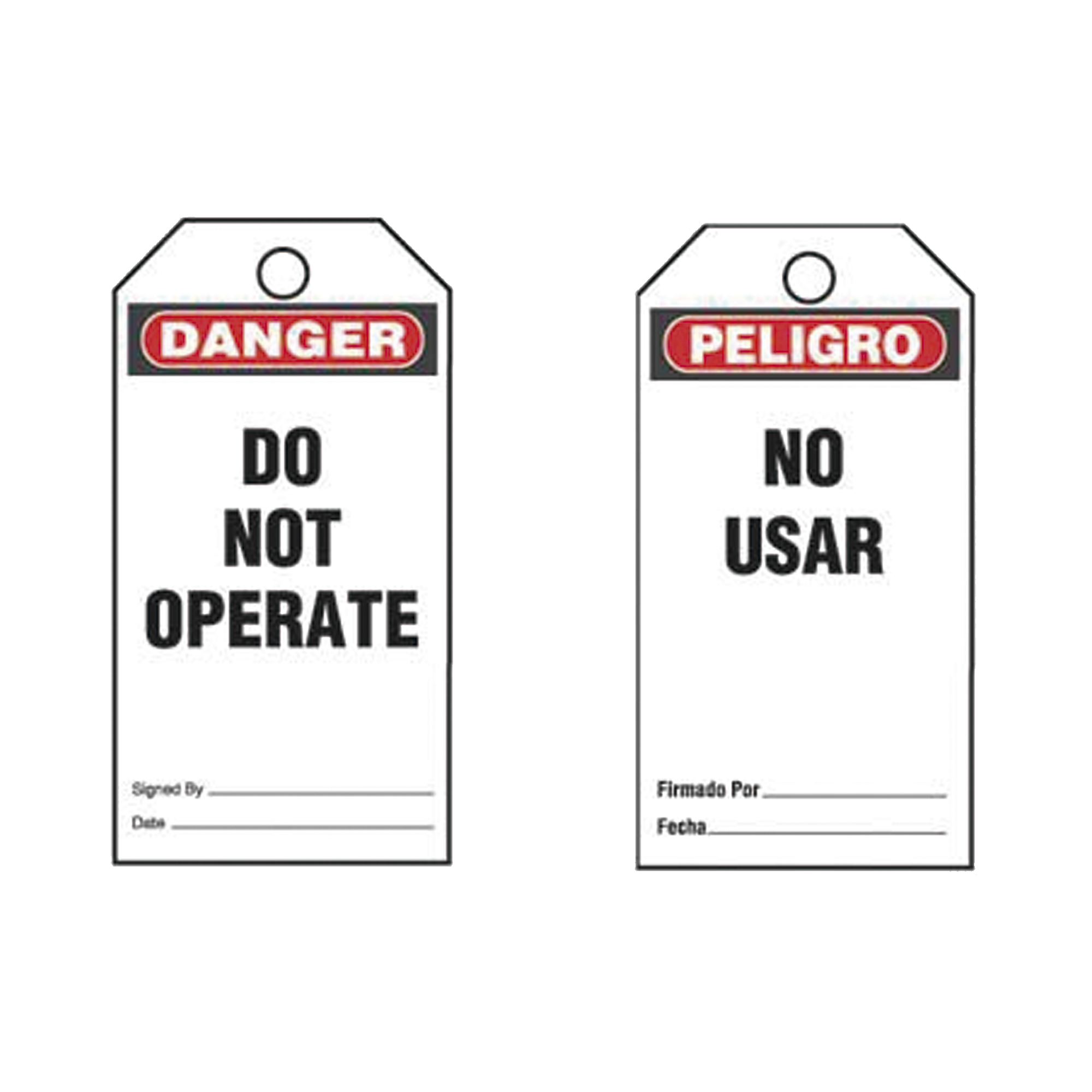PAQUETE DE 25 ETIQUETAS DE SEGURIDAD, CON TEXTO "PELIGRO, NO USAR", DE 76 X 146 MM, COLOR NEGRO SOBRE BLANCO-Calidad de la Energía-PANDUIT-Bsai Seguridad & Controles