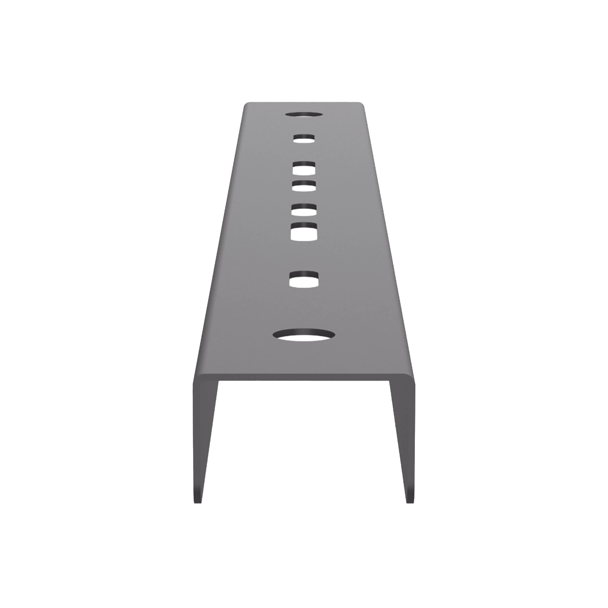 SOPORTE TIPO TRAPECIO PARA CHAROLA WIRE BASKET, HASTA 12 IN (300 MM) DE ANCHO, USO CON VARILLAS ROSCADAS DE 1/2 IN, COLOR NEGRO