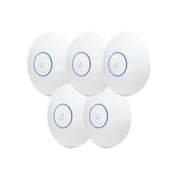Paquete de 5 Access Point UniFi de largo alcance, Doble banda 802.11ac MIMO2X2 para interior, PoE 802.3af, soporta 250 clientes, hasta 867 Mbps, Sin PoE-Redes WiFi-UBIQUITI-Bsai Seguridad & Controles