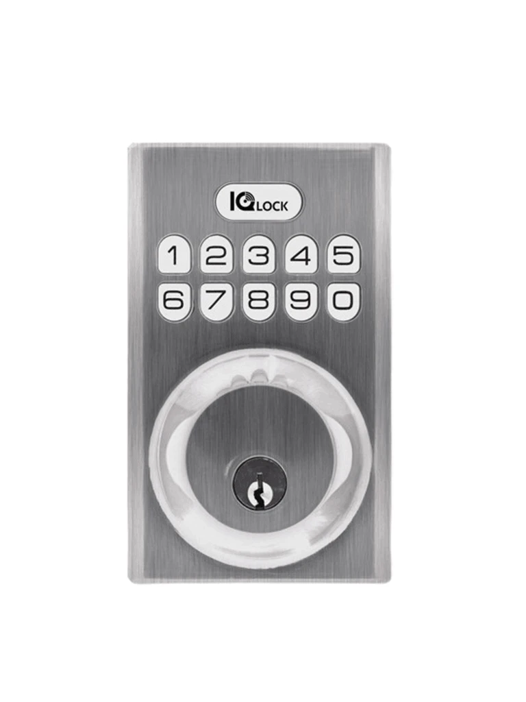 QOLSYS IQDLK-PGK-SN CERRADURA CON BOTÓN PULSADOR - CERRADURA INTELIGENTE POWERG, COLOR NÍQUEL SATINADO (SATIN NICKEL) #IQ #PDFM-Inteligente-QOLSYS-Bsai Seguridad & Controles